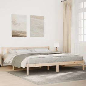 Cama extra longa sem colchão 180x210 cm madeira de pinho maciça