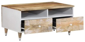 Mesa de centro 80x54x40 cm madeira de mangueira maciça