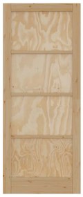 Porta Interior 'ORKDAL'86x211x4 cm de Madeira Sólida de Pinho