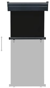 Toldo lateral para varanda 80x250 cm preto