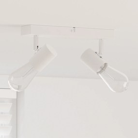 vidaXL Spotlight de Teto 2 Vias Ajustáveis Branco E27