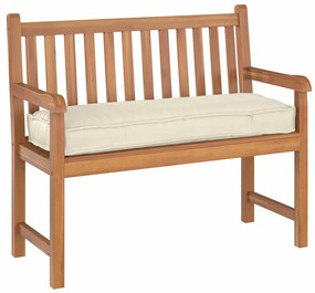 vidaXL Almofada de palete para banco Creme 120 x 40 x 8 cm