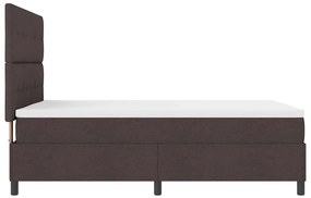 Cama Box com Colchão e LED Marrom Escuro - 140 x 190 cm