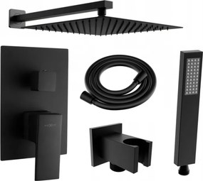 Mexen Uno DR02 conjunto de chuveiro encastrado, preto - 71435DR02-70