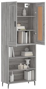 Armário alto 69,5x34x180 cm derivados de madeira sonoma cinza