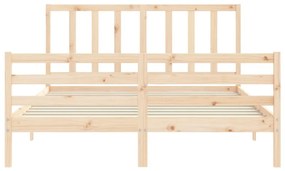 Cama sem colchão 160x200 cm madeira de pinho maciça