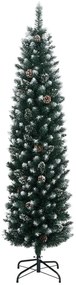 Árvore de Natal artificial fina com 300 luzes LED 240 cm
