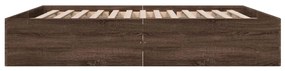 Estrutura de cama 200x200cm derivados madeira carvalho castanho