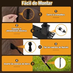Peru com Abóbora 150 cm Insuflável para para festas com Luzes LED Chapéu de Copo Alto Multicolorido