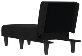 Chaise longue tecido preto