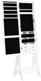 Armário espelhado para joias independente c/ luzes LED branco