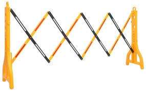 vidaXL Barreira de trânsito dobrável 250x38x96 cm amarelo e preto