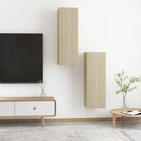 Móveis de TV 2 pcs derivados de madeira carvalho sonoma