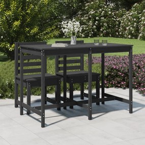 vidaXL Mesa de jardim 159,5x82,5x110 madeira de pinho maciça cinzento
