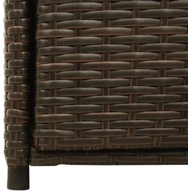 Armário de arrumação para jardim 55x55x111 cm vime PE castanho