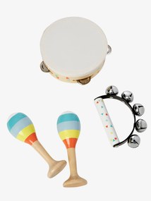 Agora -15%: Conjunto maracas, pandeireta, pandeireta com guizos, em madeira FSC® multicolor