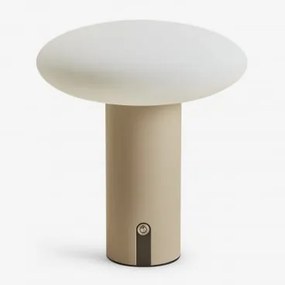 Lâmpada De Mesa Led Sem Fios Em Ferro Zosima Tapioca Bege - Sklum