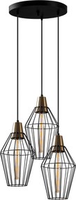 Candeeiro de Teto Wire – Preto – 44 x 44 cm