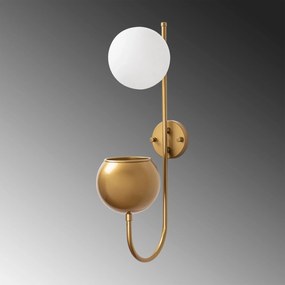 Aplique de Parede Pot – Dourado Brilhante – 15 x 23 x 61 cm