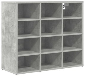vidaXL Armário de Sapatos Cinzento cimento 77,5 x 30 x 67 cm