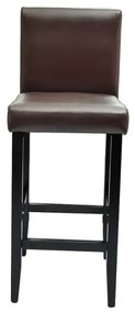 Bancos de bar 2 pcs couro artificial castanho-escuro