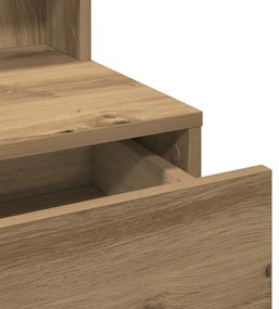 Mesa de Maquiagem com Espelho e LEDs em Carvalho Artesanal