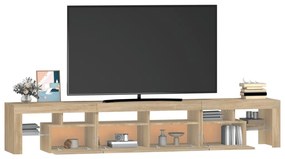 Móvel de TV com luzes LED 230x36,5x40 cm carvalho sonoma