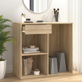 vidaXL Armário de cosmética 80x40x75 cm madeira Carvalho Sonoma