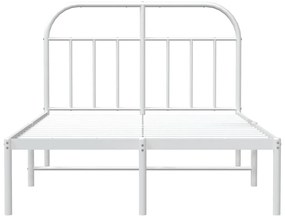 Estrutura de cama com cabeceira 120x200 cm metal branco