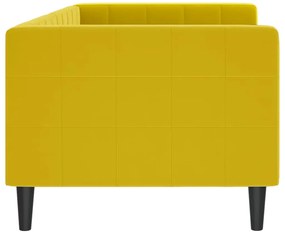 Sofá-cama 80x200 cm veludo amarelo