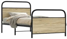 Estrutura cama s/ colchão derivados de madeira carvalho sonoma