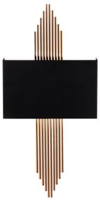 Aplique de Parede 613 – Preto e Cobre – 75 x 10 x 22 cm