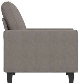 Poltrona tecido 60 cm cinzento-acastanhado