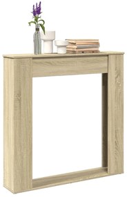 vidaXL Cornija lareira 100x20x100 cm derivados madeira carvalho sonoma