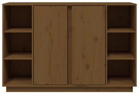 Aparador 120x35x80 cm madeira de pinho maciça castanho-mel