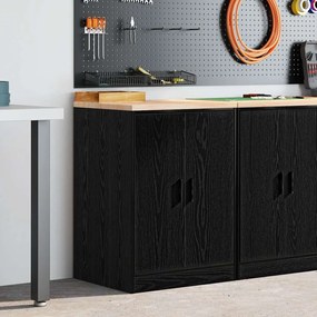 Armário de arrumação de garagem Preto 60x51x85 cm