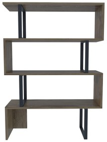 Estante Adriana – Carvalho/Preto – 91,5x124,5x29,5 cm
