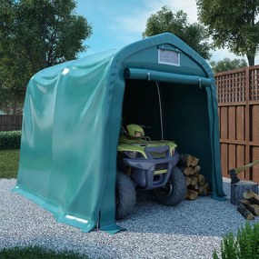 vidaXL Tenda de garagem em PVC 1,6x2,4 m verde