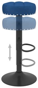 Bancos de bar 2 pcs veludo azul