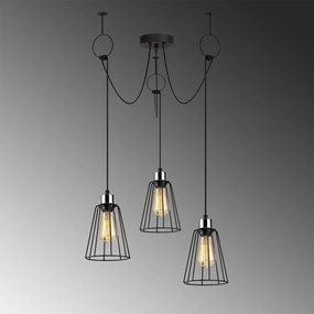 Candeeiro Tel – Preto – Diâmetro 95 cm x Altura 130 cm
