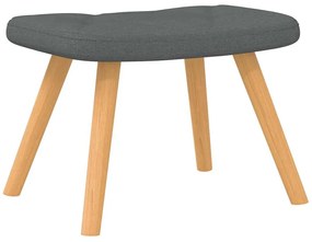 Cadeira de baloiço com banco tecido cinzento-escuro