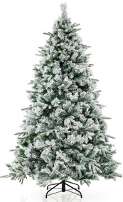 Árvore de Natal Artificial, Luzes LED Brancas Quentes 130 x 56 x 215 cm Verde