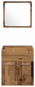 Conjunto de Móveis para Casa de Banho 4 Peças Madeira Antiga
