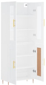 Armário alto 69,5x34x180 cm derivados de madeira branco