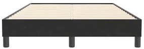 Estrutura de cama sem colchão 120x210 cm veludo preto
