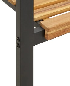 Conj. jantar p/ jardim 9 pcs madeira de acácia maciça e metal