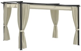 vidaXL Gazebo 4x3 m cor creme