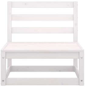4 pcs conjunto lounge de jardim pinho maciço branco