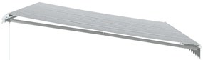 Toldo retrátil manual com LED 500x350 cm antracite/branco