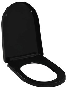 vidaXL Tampo de sanita fecho suave com design remoção rápida preto